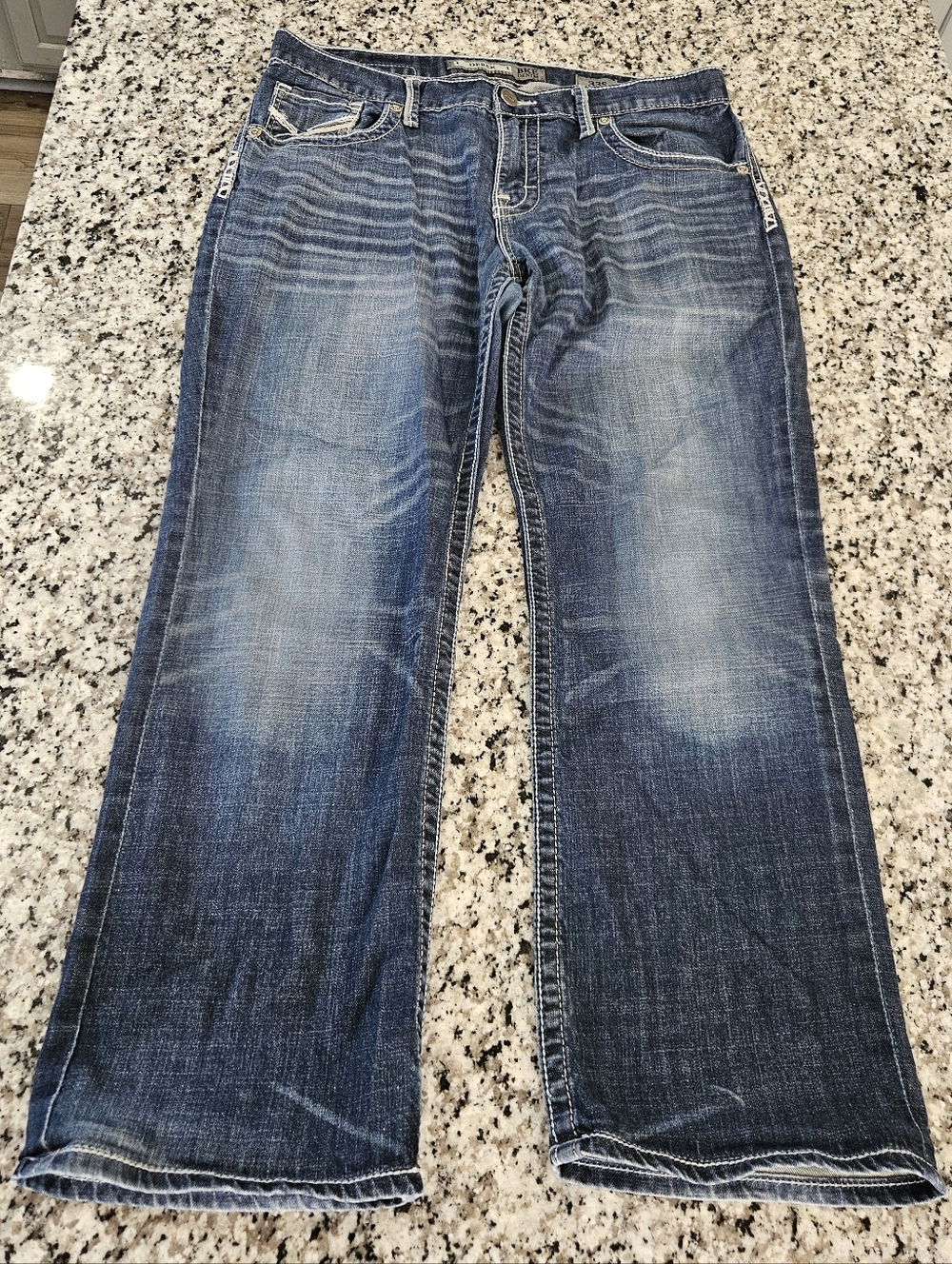 Men's BKE Derek Blue Washed Bootcut Jeans